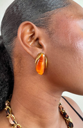 Boucles d’Oreilles Ovales Marbrées – Tyb Orchid