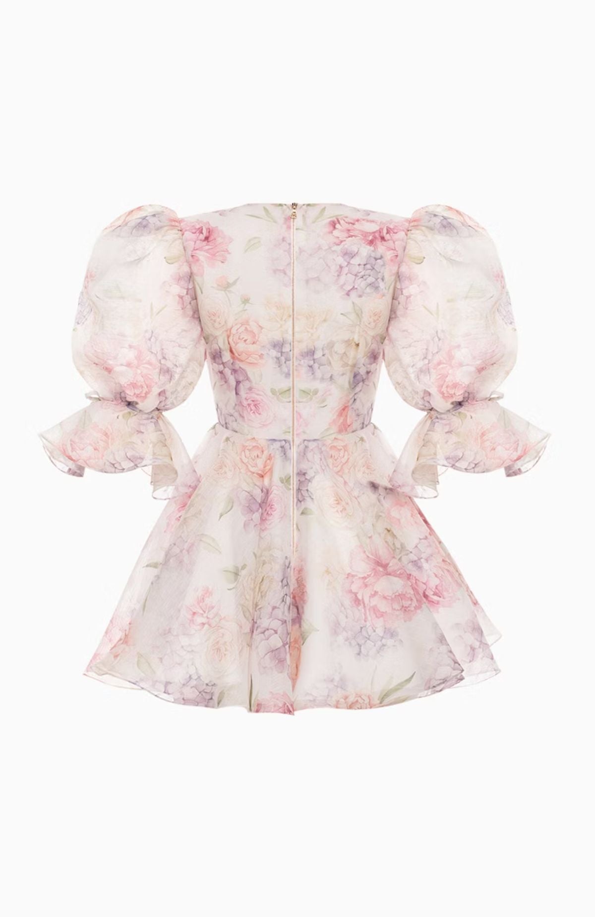 Robe courte portefeuille à fleurs "Jardin de Capri"