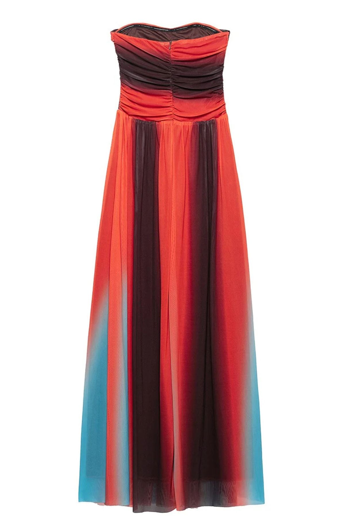 Robe longue dégradée "Flamme d’Azur"