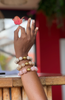 bracelet boules marbré