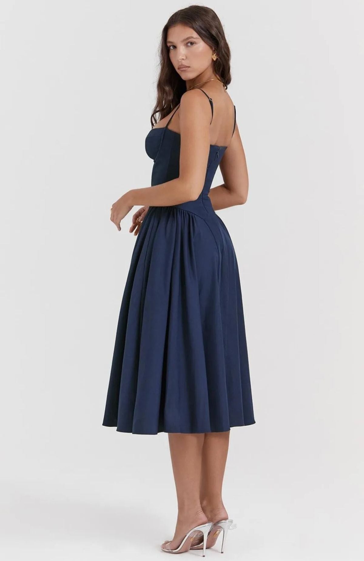 Robe bustier plissée "Élégance sun"
