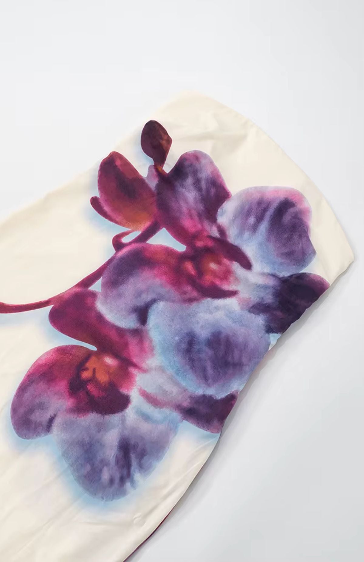 Robe longue satinée "Purple Orchid"
