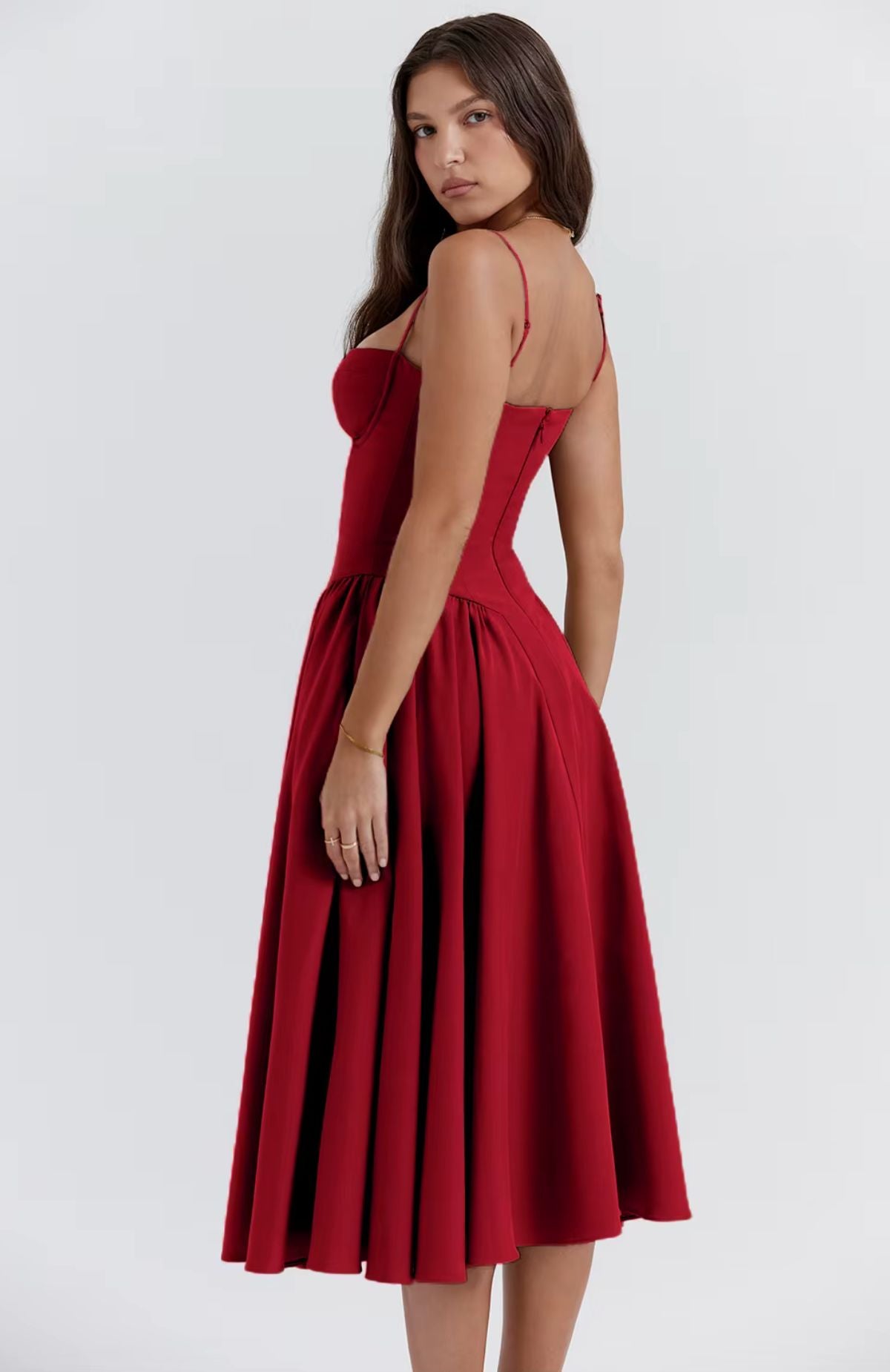 Robe bustier plissée "Élégance sun"